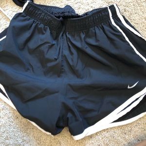 Black nike running shorts